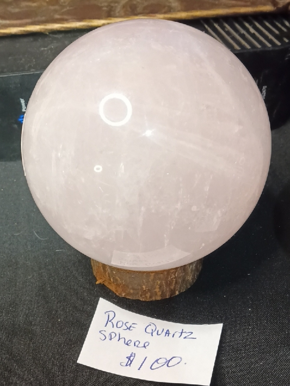 Natural Rose Quartz Sphere - Soft Pink Home Accent